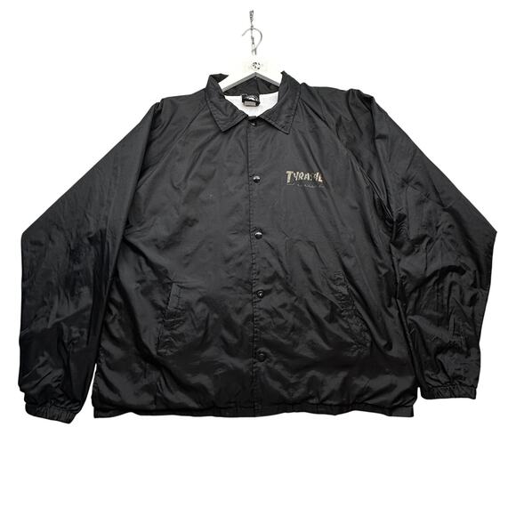 Thrasher Other - Thrasher Pentagram Coach Windbreaker Jacket Mens XL Black Gold Lined Snap Button